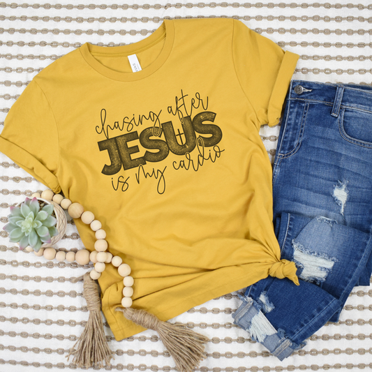 Chasing After Jesus is My Cardio Short Sleeve Tee