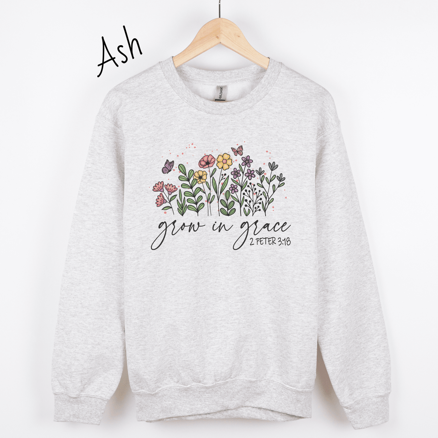 Grow in Grace Floral Sweatshirt