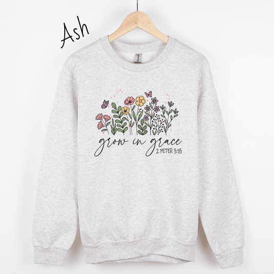 Grow in Grace Floral Sweatshirt