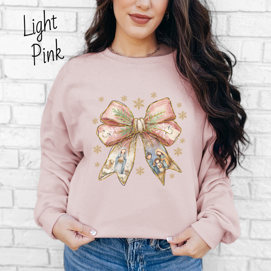 Nativity Bow Sweatshirt