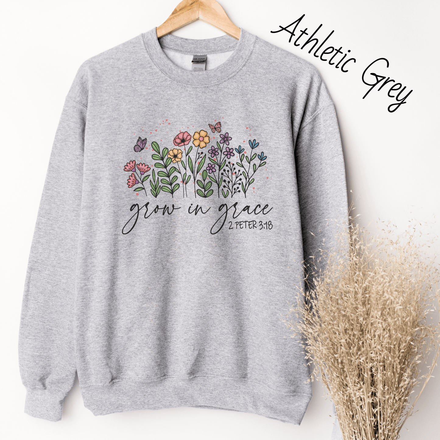 Grow in Grace Floral Sweatshirt