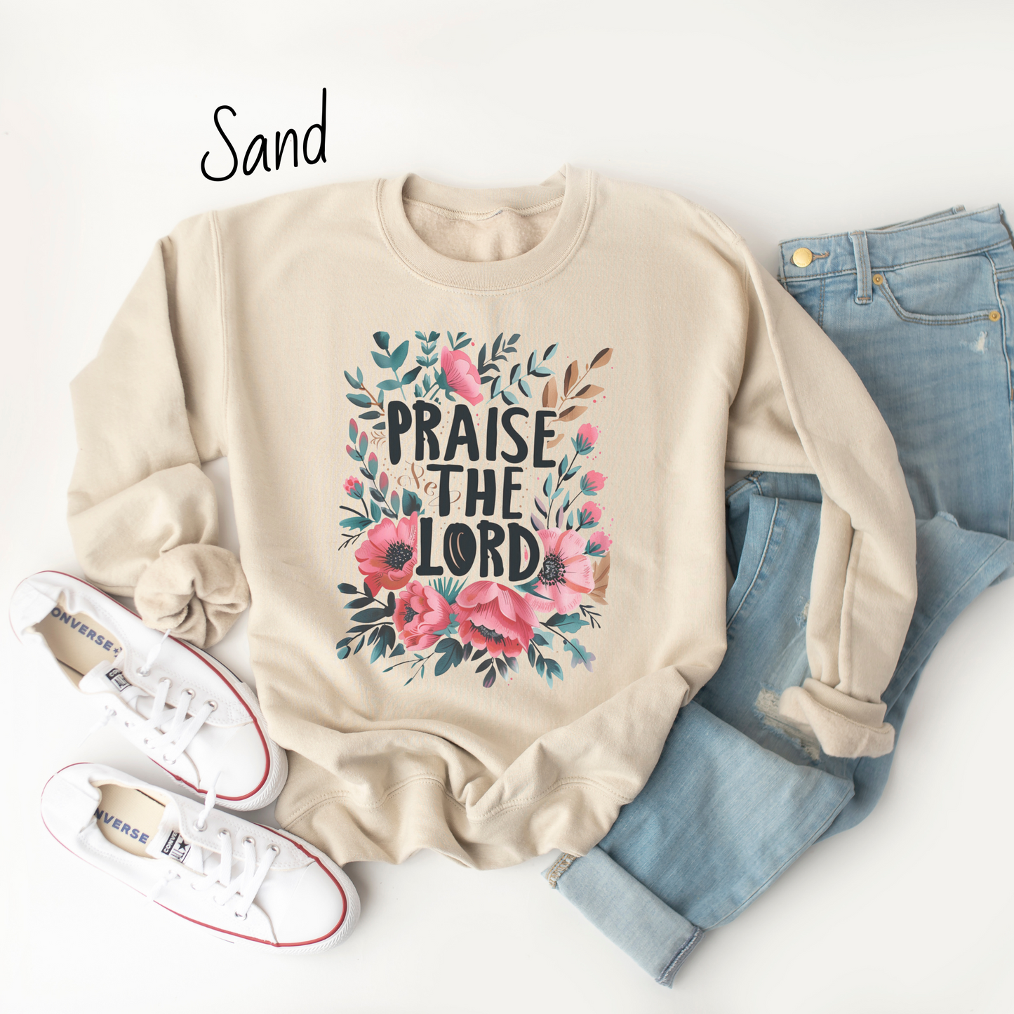 Praise the Lord Floral Sweatshirt