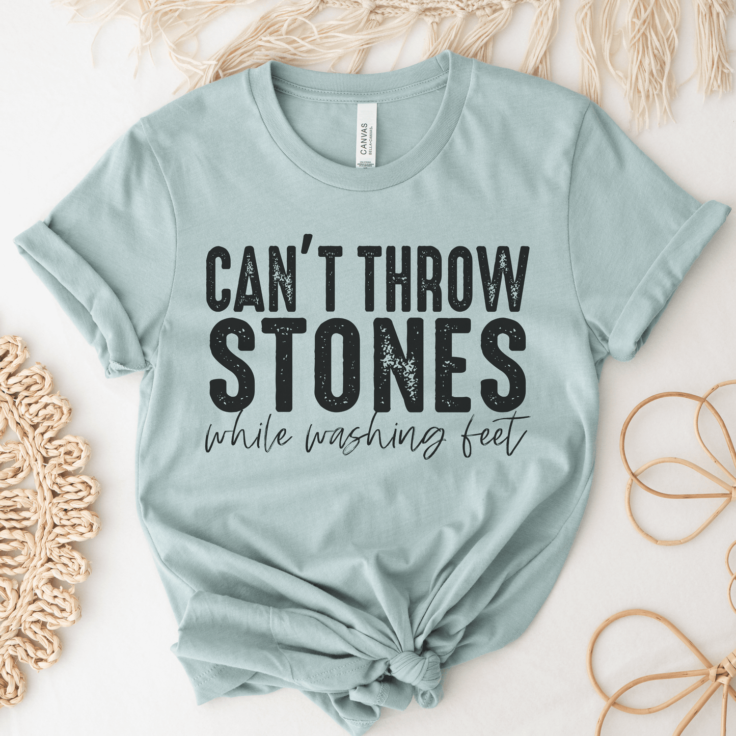 Can't Throw Stone While Washing Feet Tee