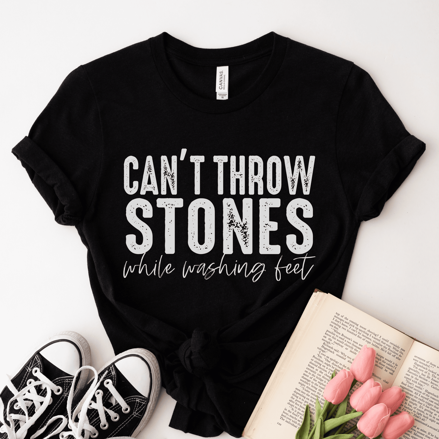 Can't Throw Stone While Washing Feet Tee