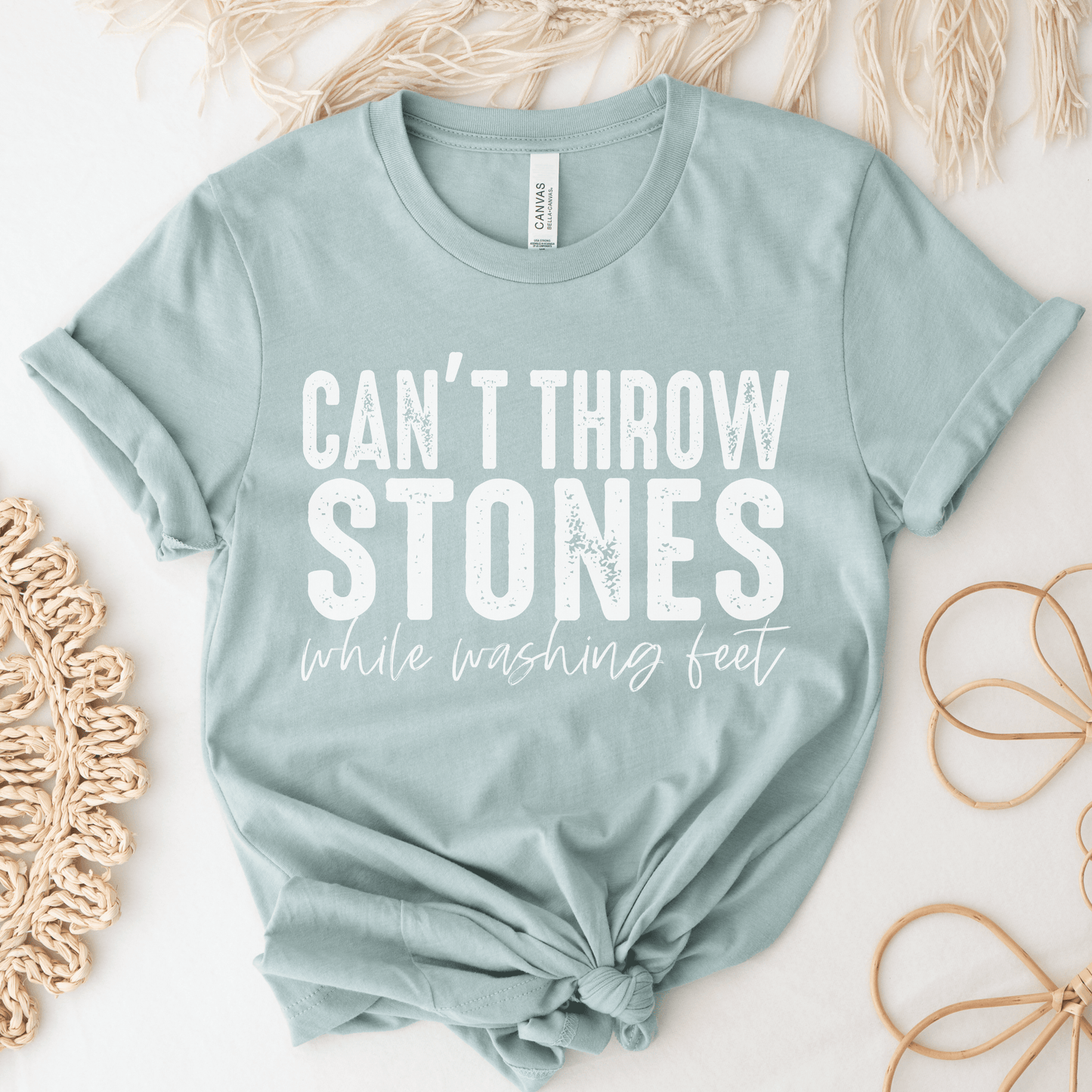Can't Throw Stone While Washing Feet Tee