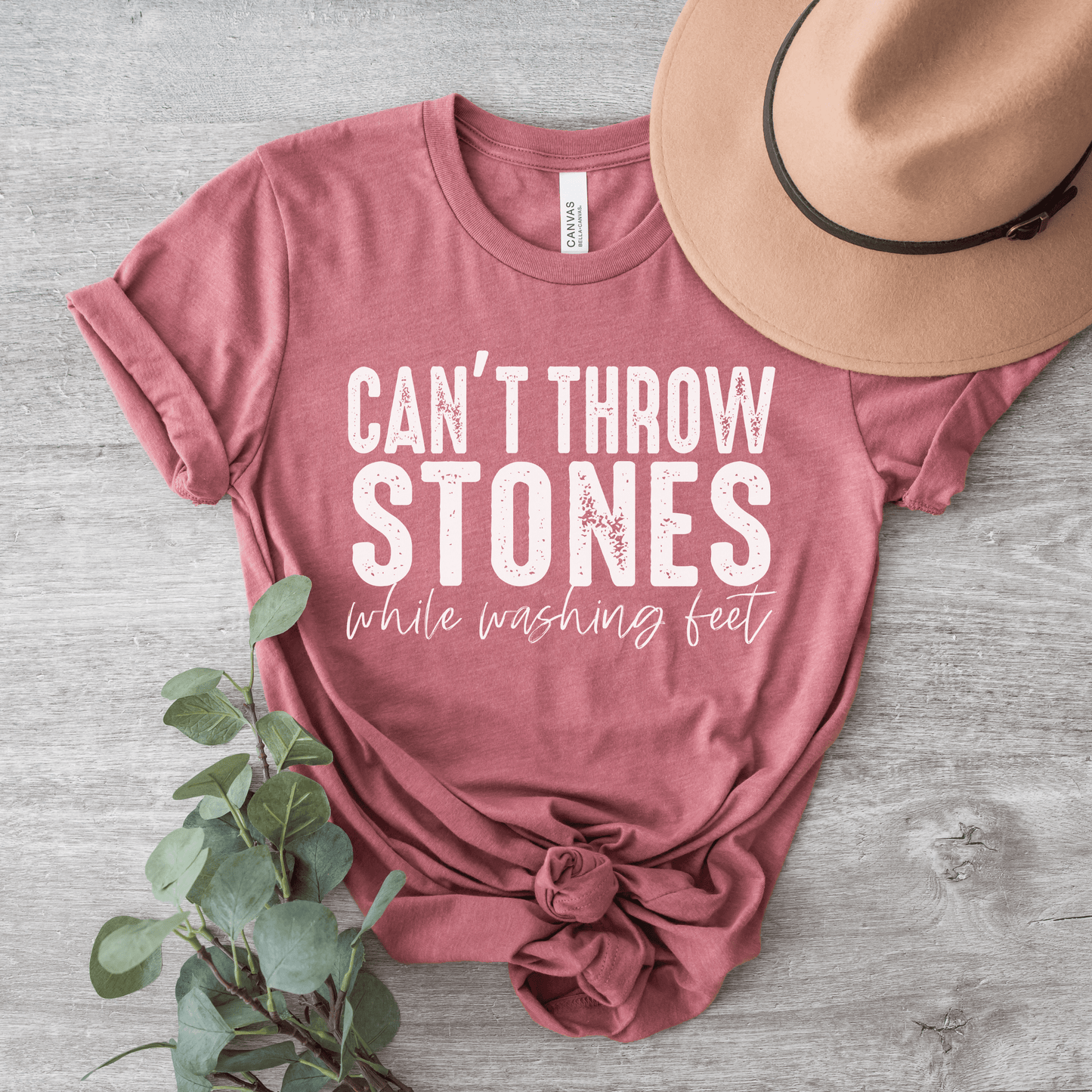 Can't Throw Stone While Washing Feet Tee