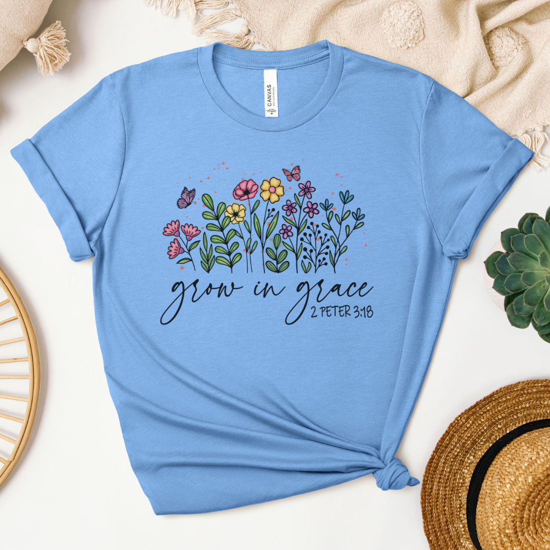 Grow In Grace Watercolor Short Sleeve Tee