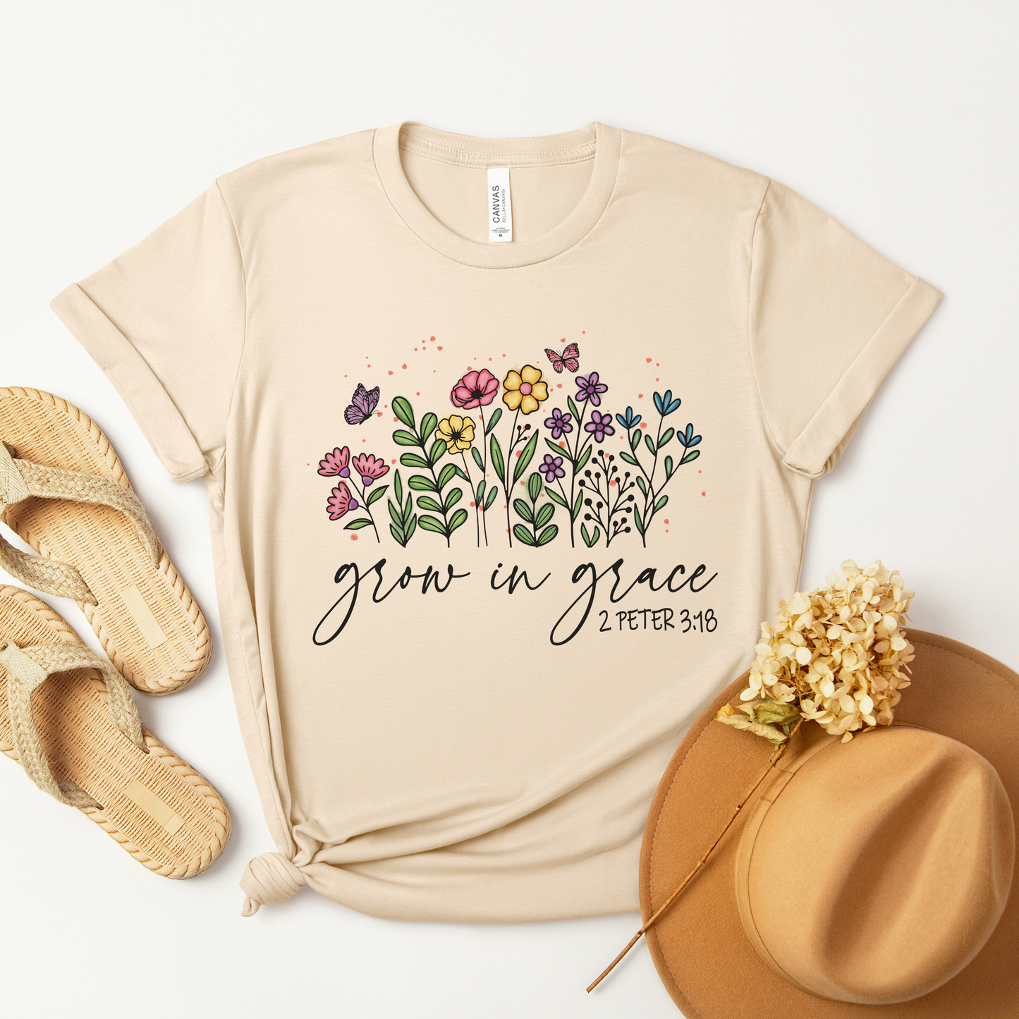 Grow In Grace Watercolor Short Sleeve Tee