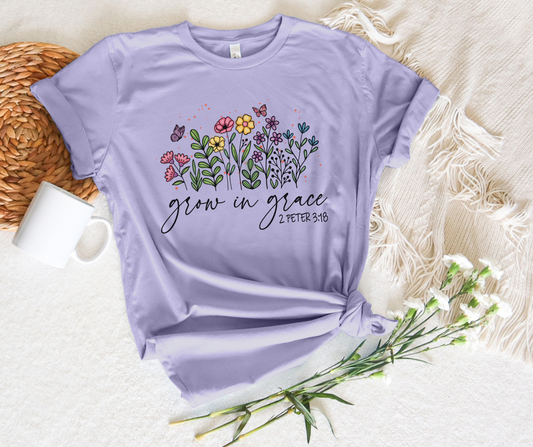 Grow In Grace Watercolor Short Sleeve Tee