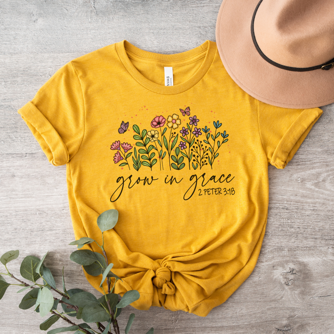 Grow In Grace Watercolor Short Sleeve Tee
