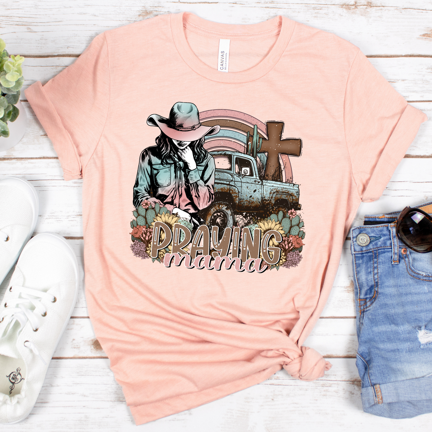 Praying Mama Western Short Sleeve Tee