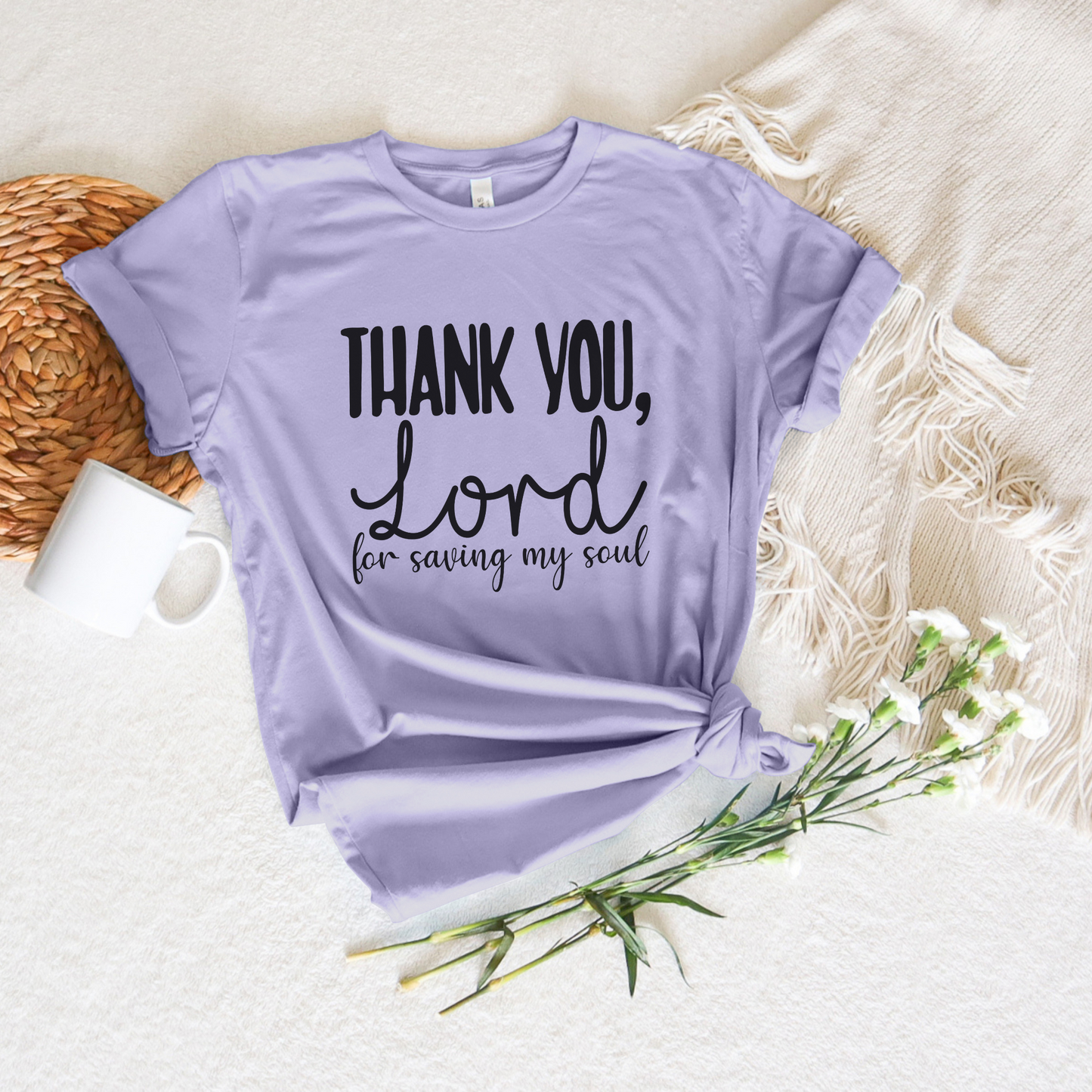 Thank You Lord For Saving My Soul Short Sleeve Tee