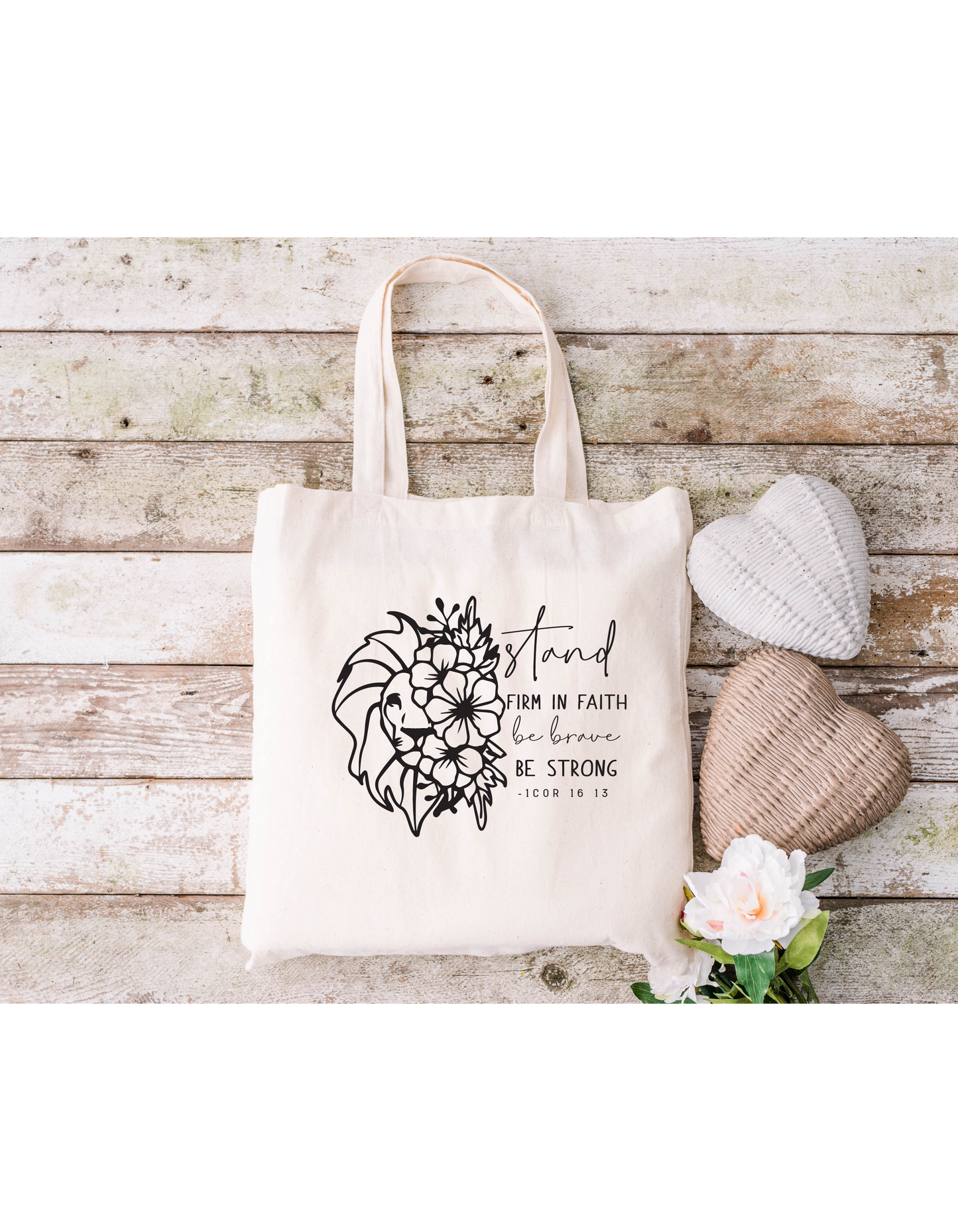 Stand Firm in the Faith Canvas Bag