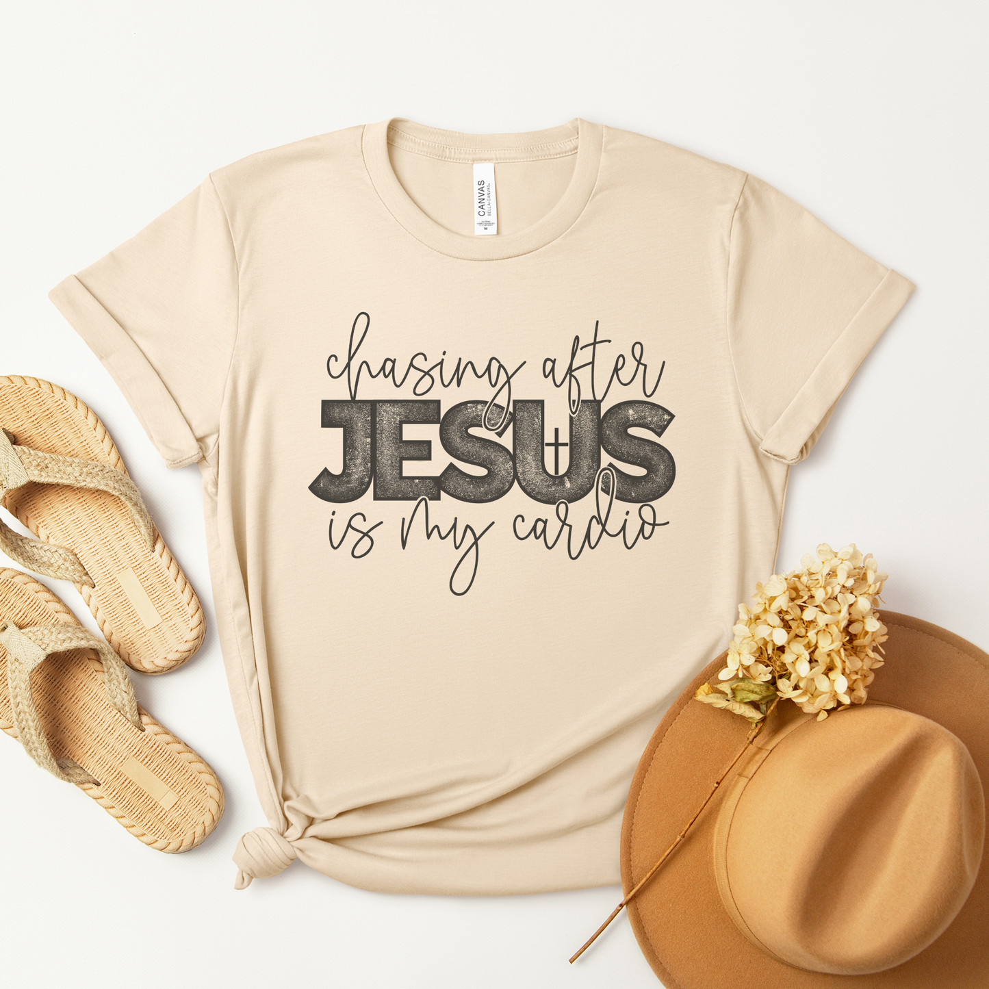 Chasing After Jesus is My Cardio Short Sleeve Tee