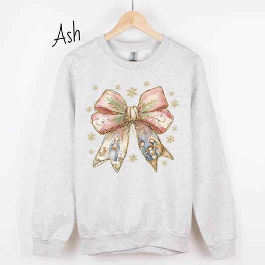 Nativity Bow Sweatshirt