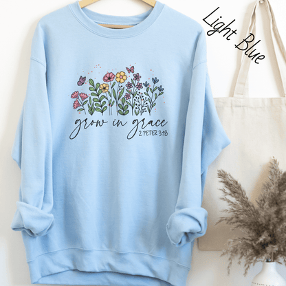Grow in Grace Floral Sweatshirt