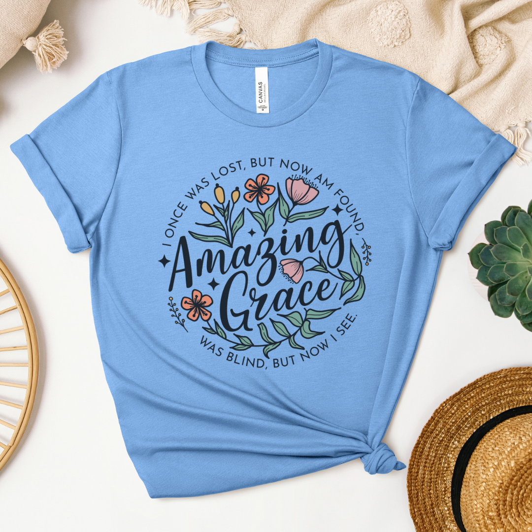 Amazing Grace Floral Short Sleeve Tee