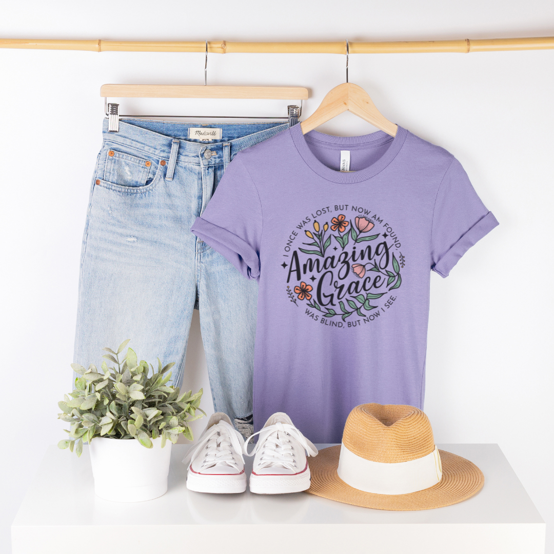 Amazing Grace Floral Short Sleeve Tee