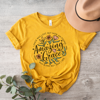 Amazing Grace Floral Short Sleeve Tee