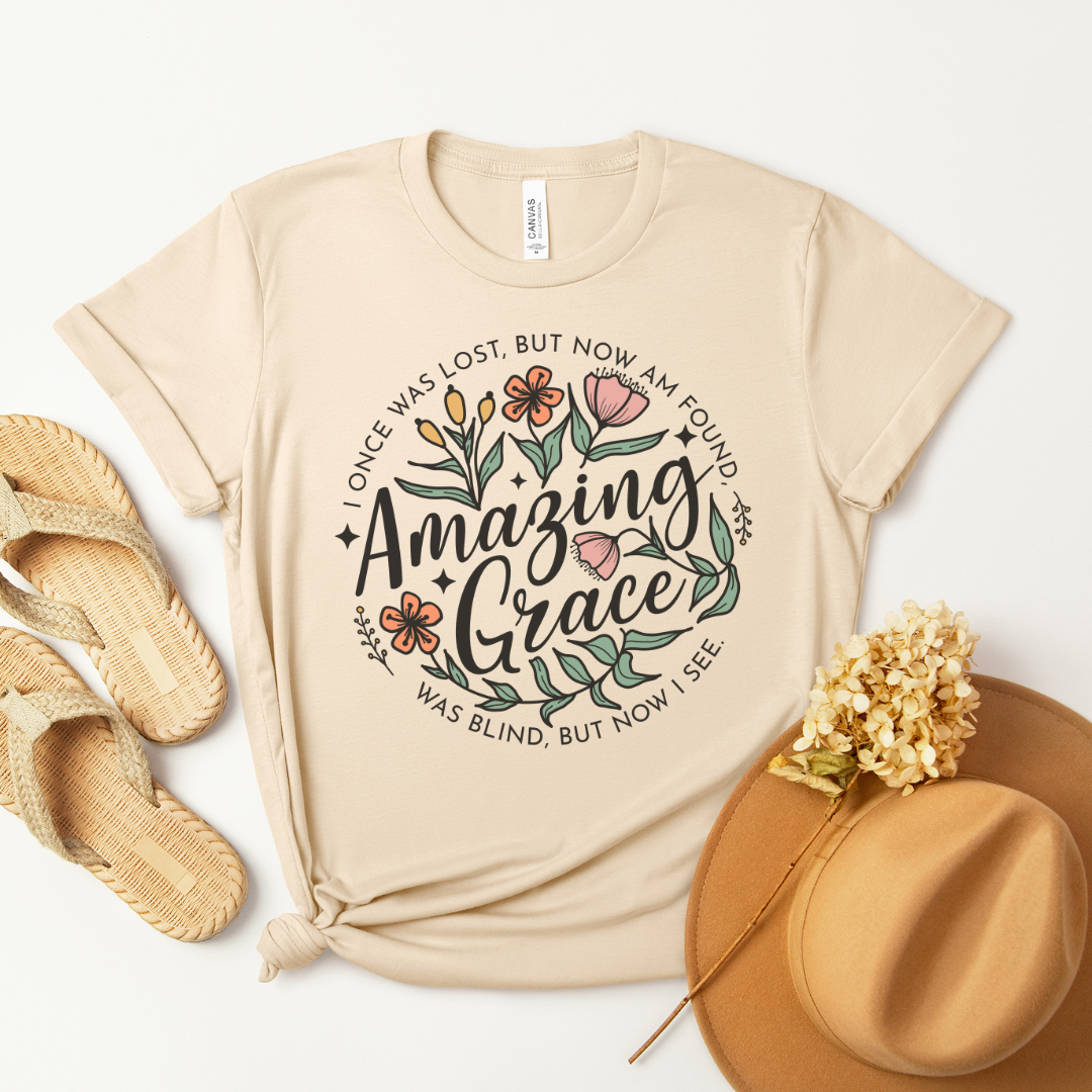 Amazing Grace Floral Short Sleeve Tee