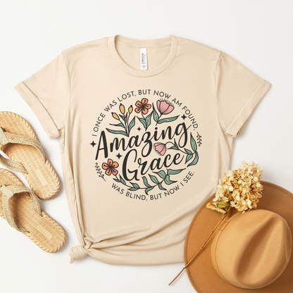 Amazing Grace Floral Short Sleeve Tee