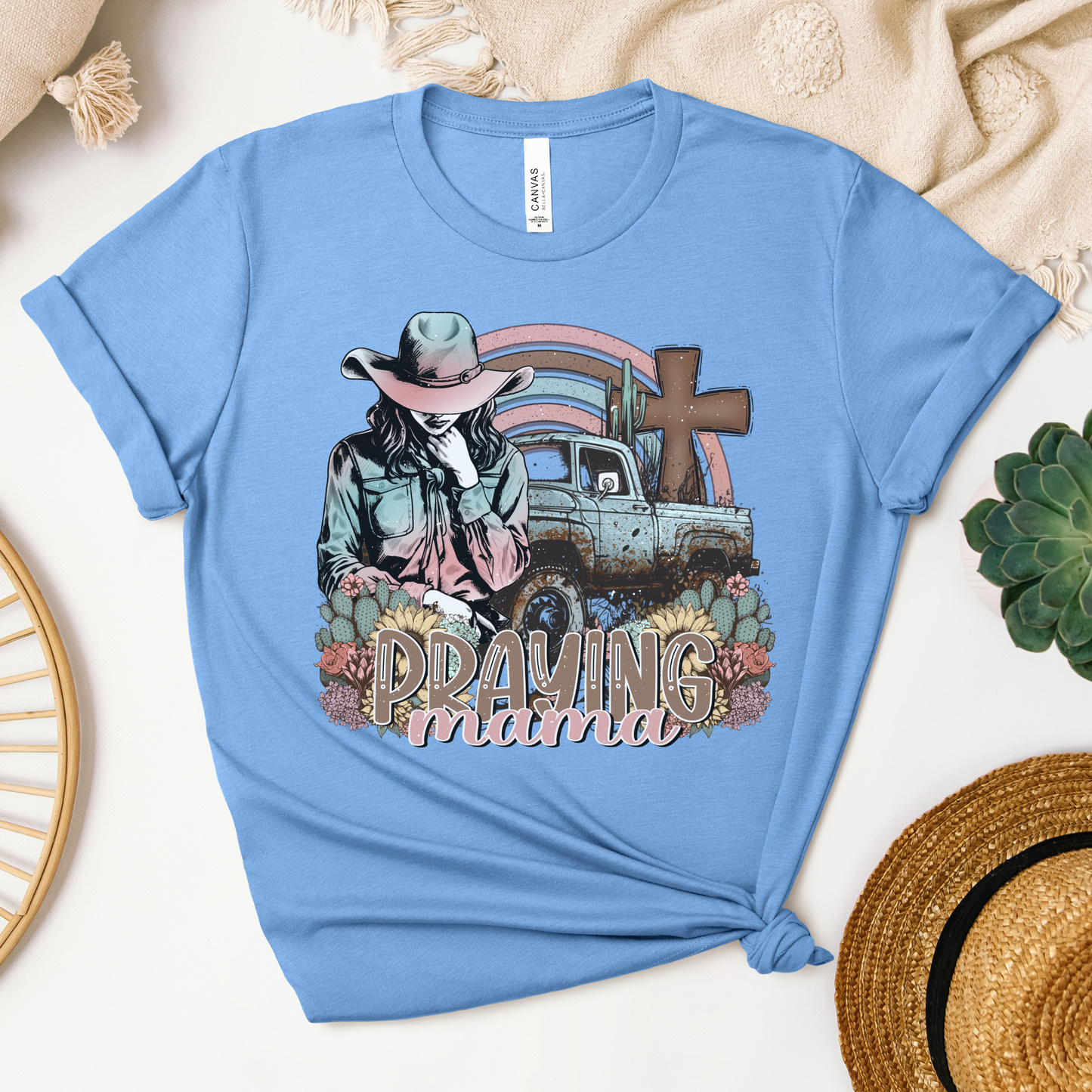 Praying Mama Western Short Sleeve Tee
