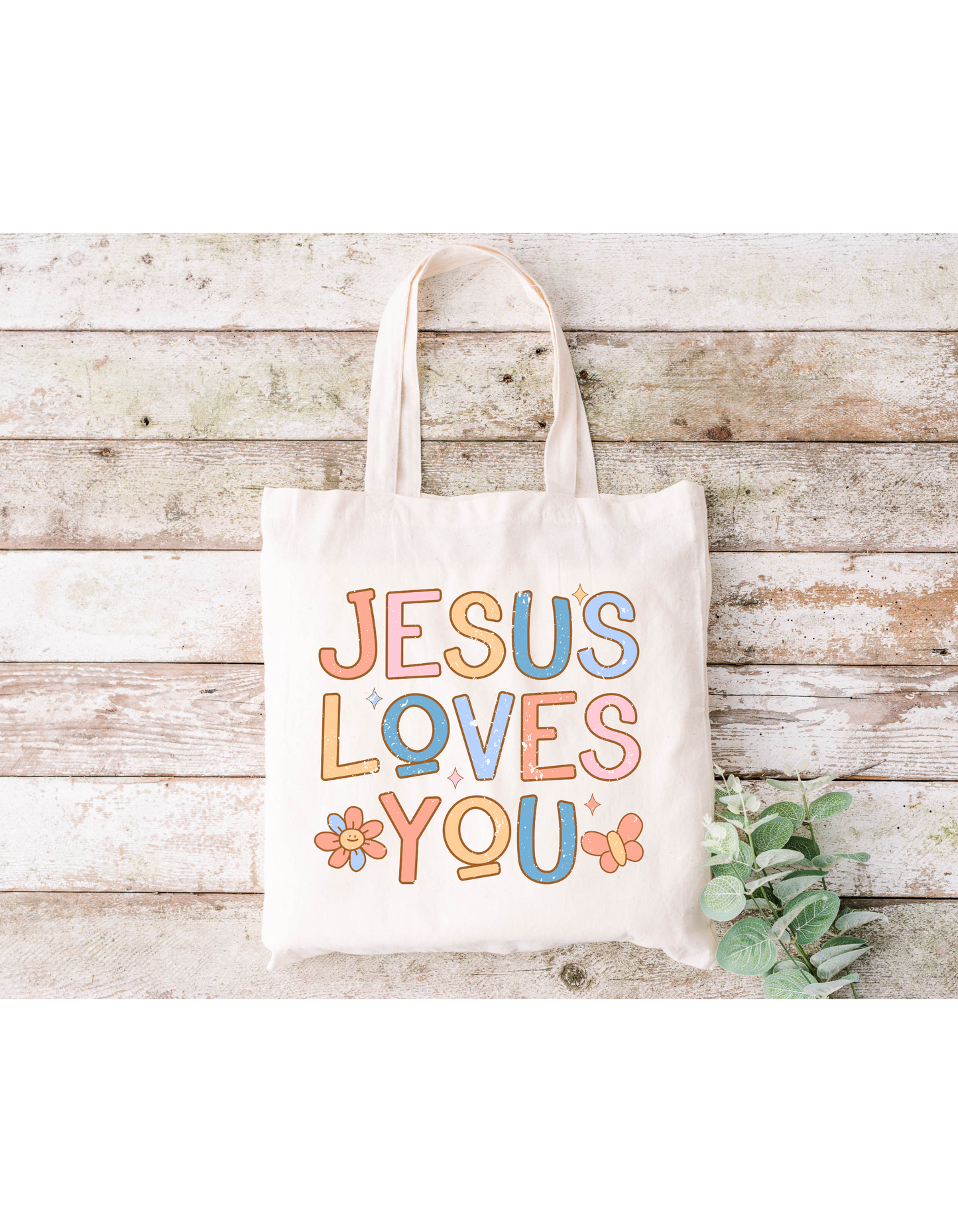 Jesus Loves You (Colorful) Canvas Bag