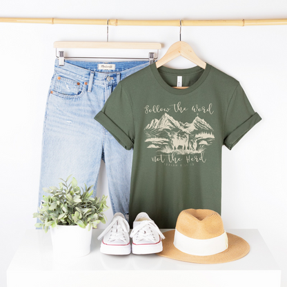 Follow the Word Not the Herd Short Sleeve Tee